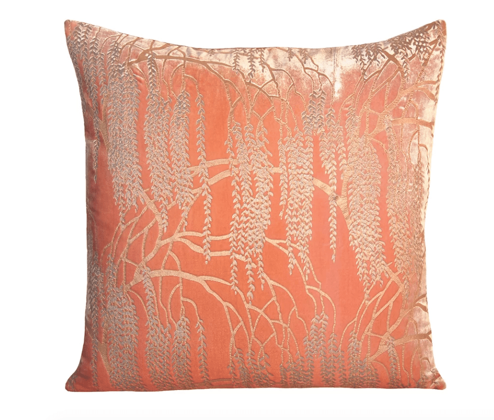 Fig Linens - Metallic Mango Willow Velvet Pillows by Kevin O'Brien Studio