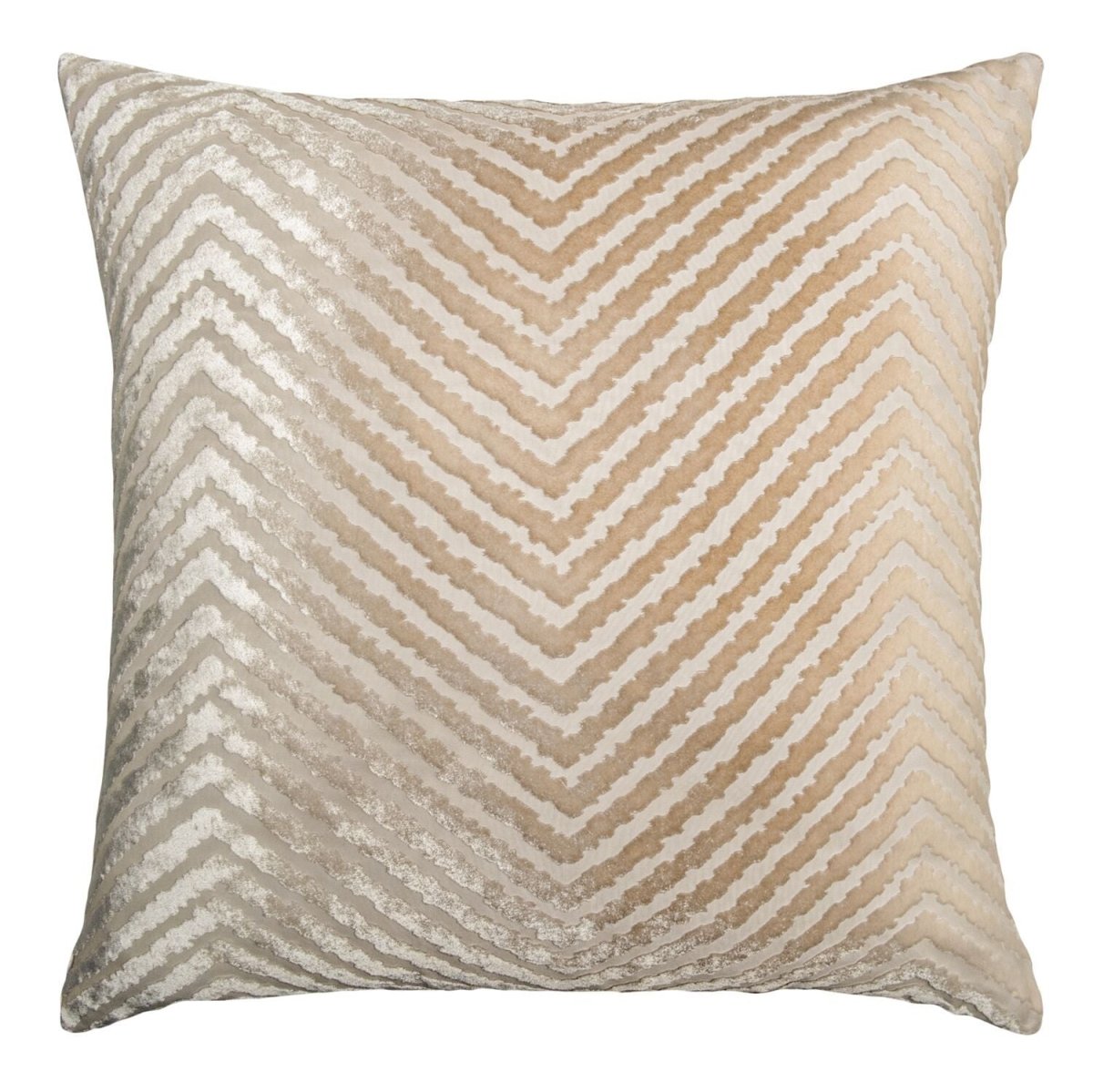 Latte Chevron Velvet Pillow by Kevin O'Brien Studio | Fig Linens