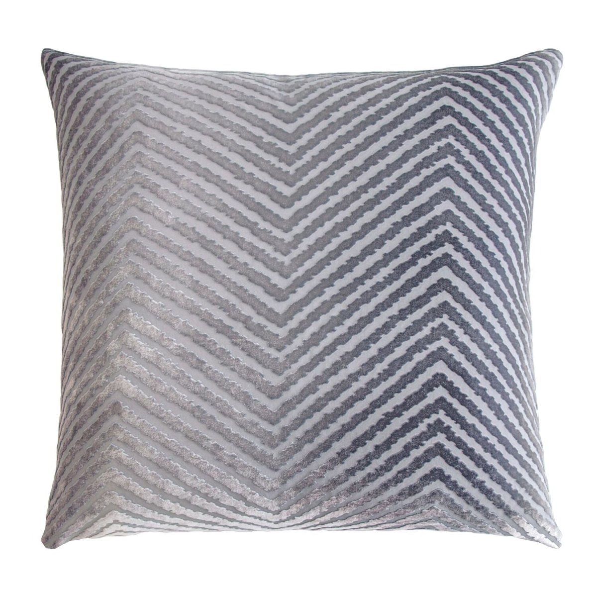 Silver Gray Chevron Pillows by Kevin O'Brien Studio | Fig Linens
