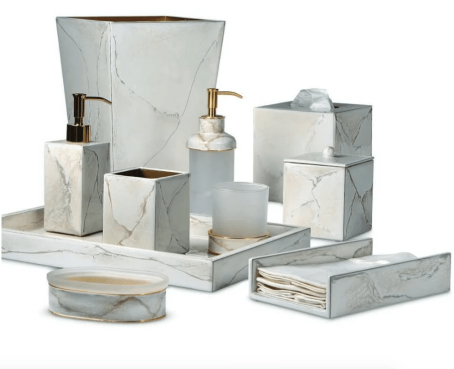 Marbleous Faux Marble Bath Accessories by Mike + Ally | Fig Linens