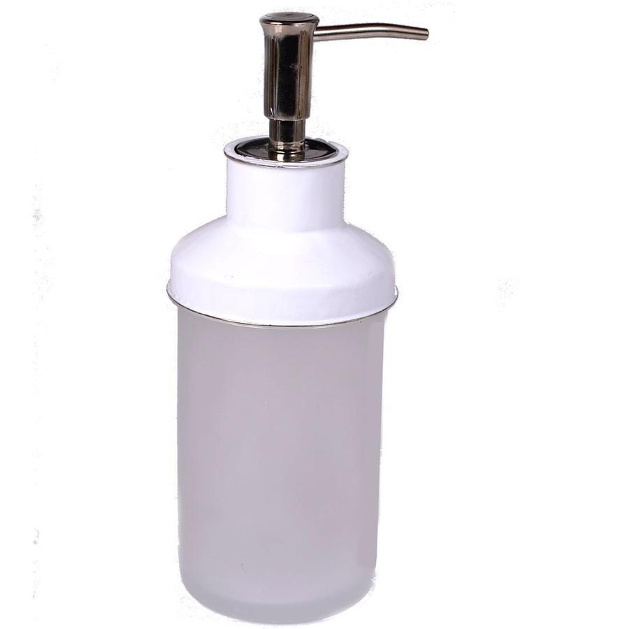 Fig Linens - Mike + Ally White Enamel Bathroom Accessories -Lotion Pump