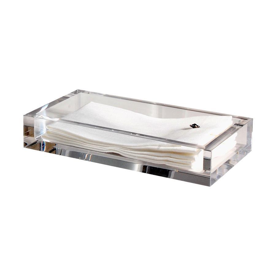 Mike + Ally Ice Clear Lucite Bath Accessories by Mike + Ally - Solid Ice Soap Dish (4.25 in W X 5.5 in L X 1.5 in H) at FIG LINENS AND HOME - 12