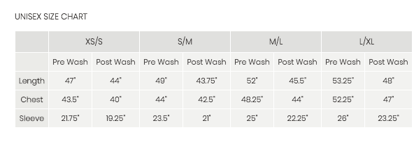 Unisex Organic Waffle Robes by Coyuchi - size chart| Fig Linens