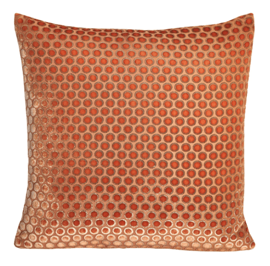 Dots Mango Velvet Pillows by Kevin O'Brien Studio | Fig Linens