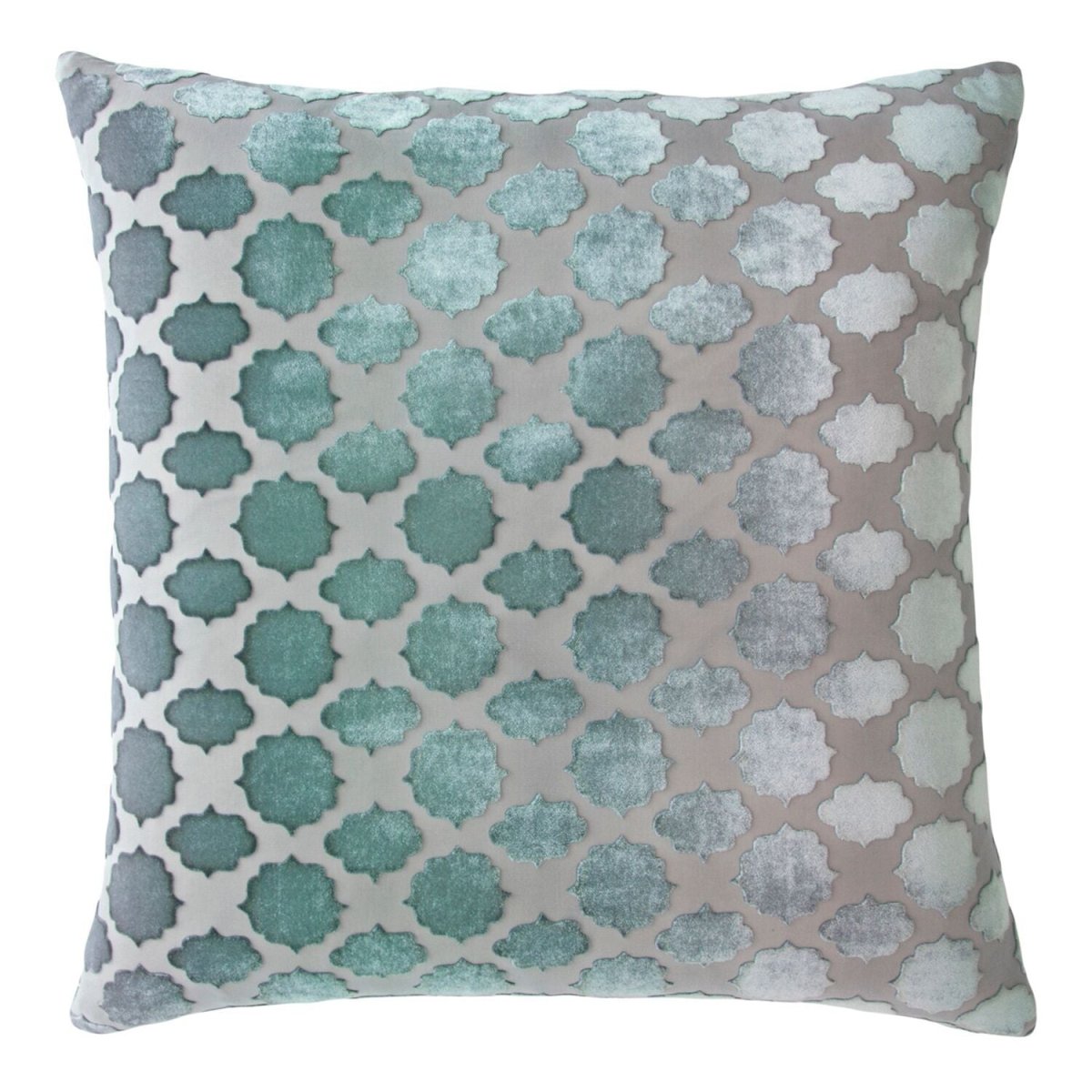 Mod Fretwork Jade Pillows by Kevin O'Brien Studio | Fig Linens