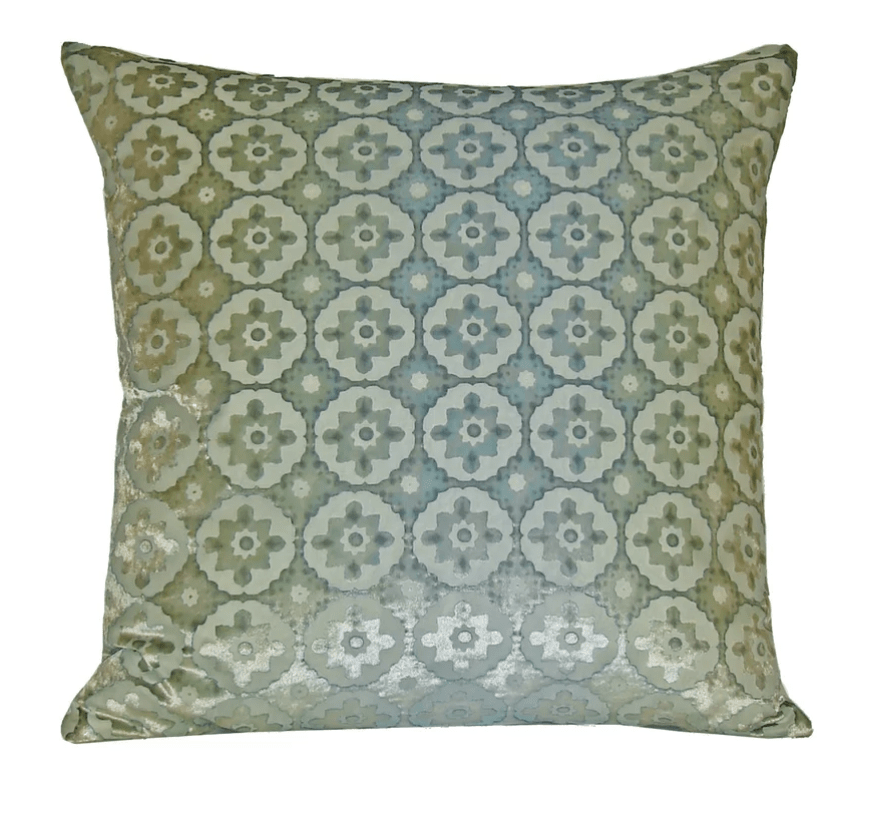 Small Moroccan Velvet Pillows in Ice Kevin O'Brien Studio | Fig Linens