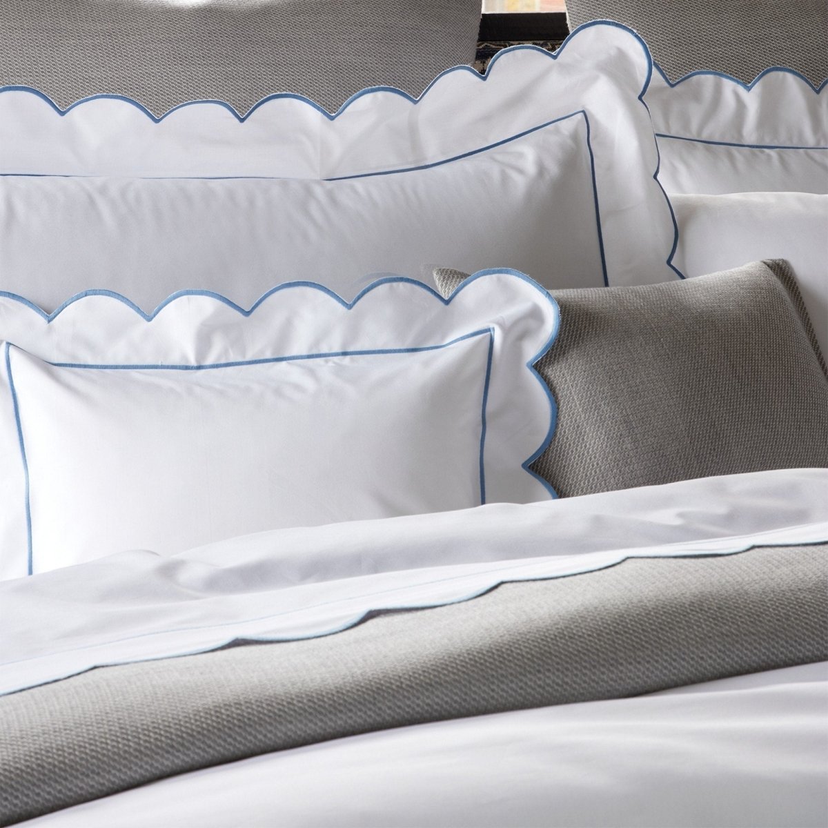Butterfield Ocean Blue Duvets & Shams by Matouk - Fig Linens
