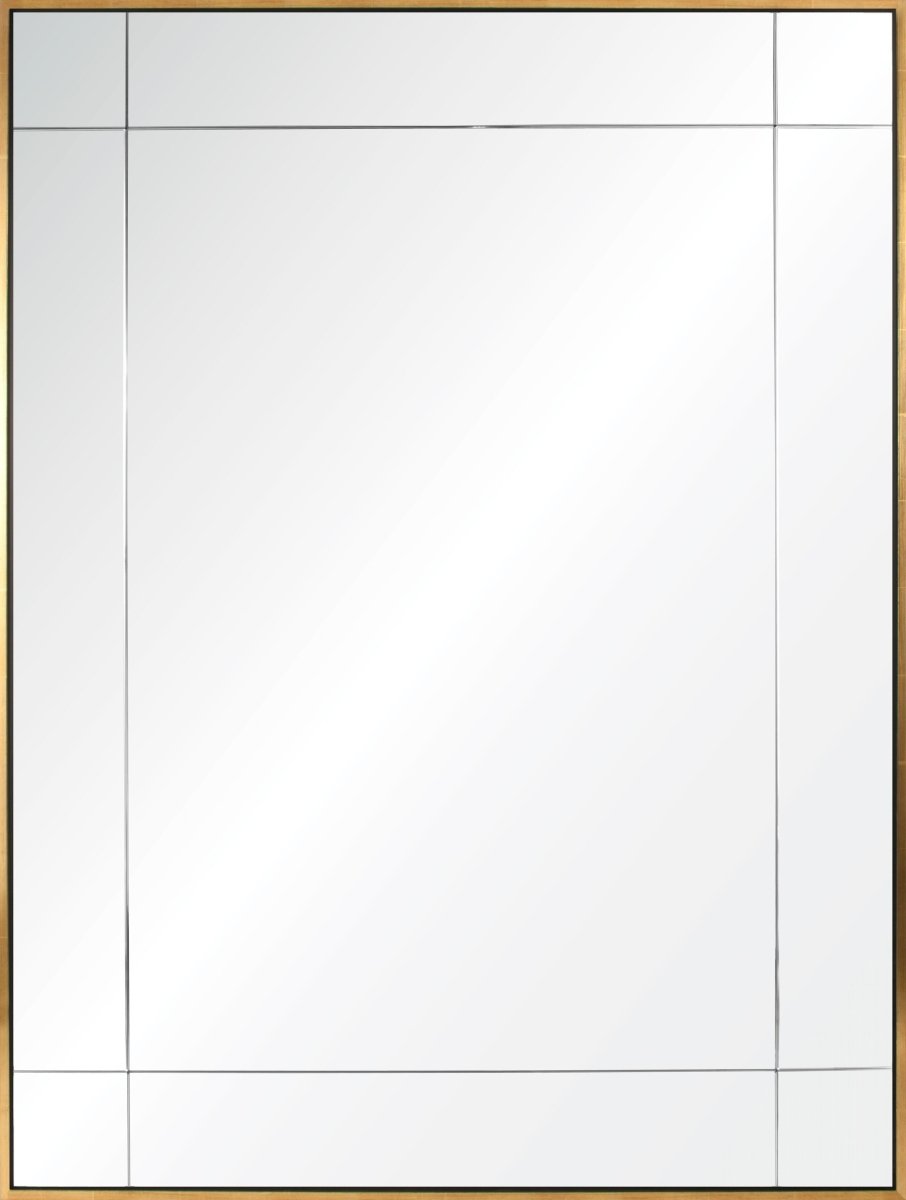 Mirror Image Home - Water Gilded Gold Leaf & Ebony Wall Mirror | Fig Linens