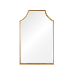 Mirror Image Home - Distressed Gold Leaf Iron Wall Mirror | Fig Linens