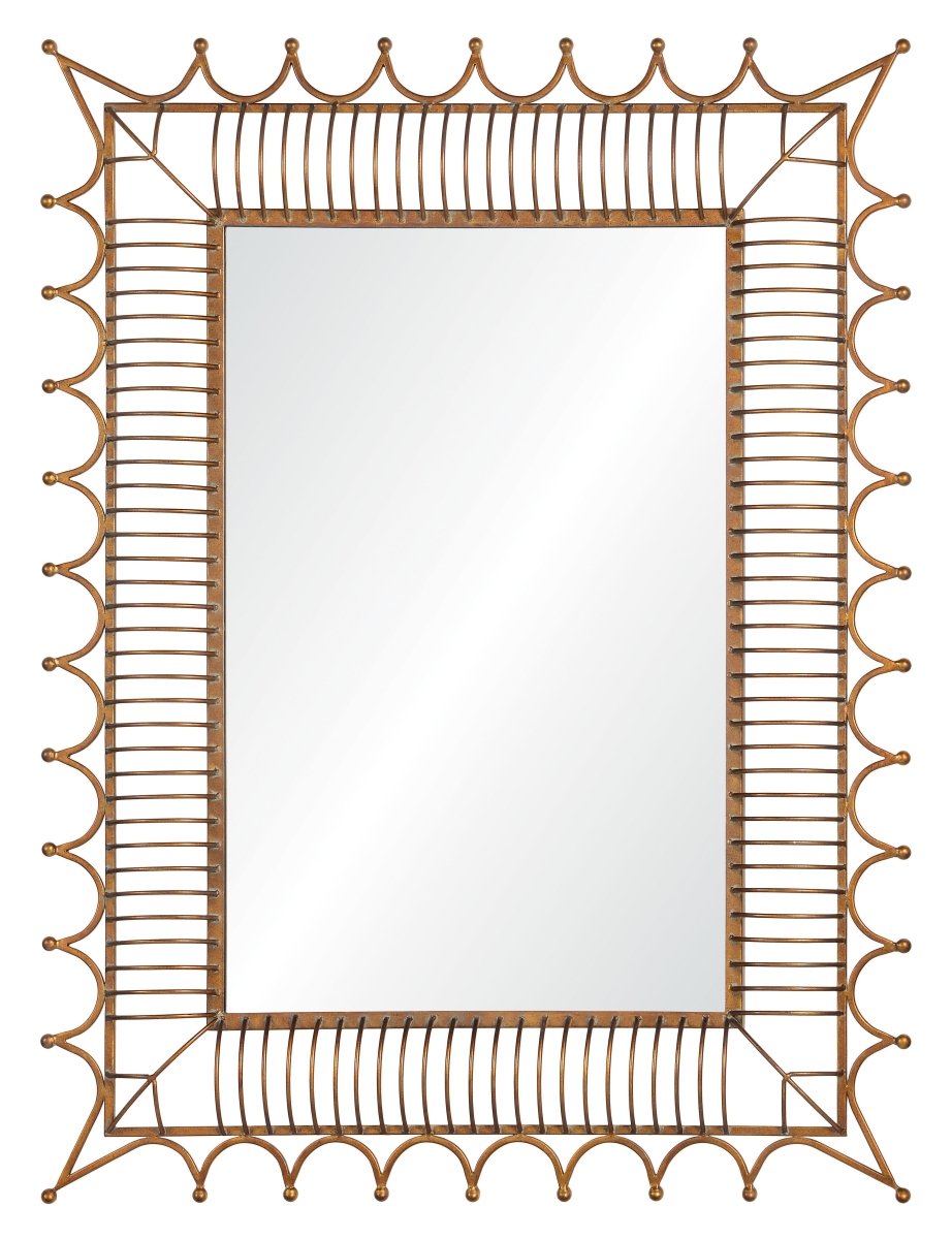 Rex Antiqued Gold Iron Mirror by Bunny Williams | Fig Linens and Home