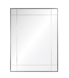 Mirror Image Home - Water Gilded Silver Leaf & Ebony Mirror | Fig Linens