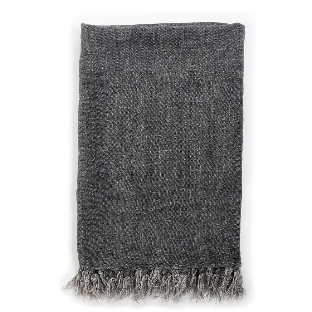 Pom Pom at Home - Montauk Charcoal Throw - Fig Linens
