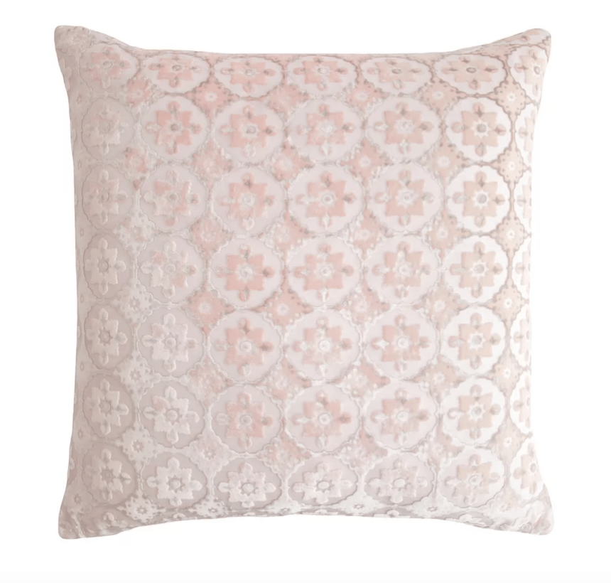 Fig Linens - Small Moroccan Blush Velvet Pillows by Kevin O’Brien Studio