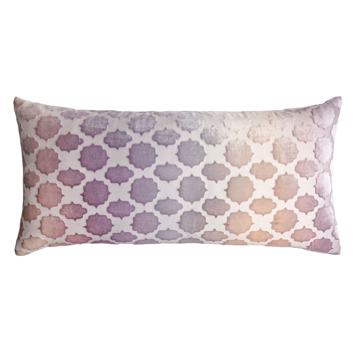 Kevin O’Brien Studio Opal Mod Fretwork Pillow by Kevin O'Brien Studio - 16” x 36” Large Bolster at FIG LINENS AND HOME - 3