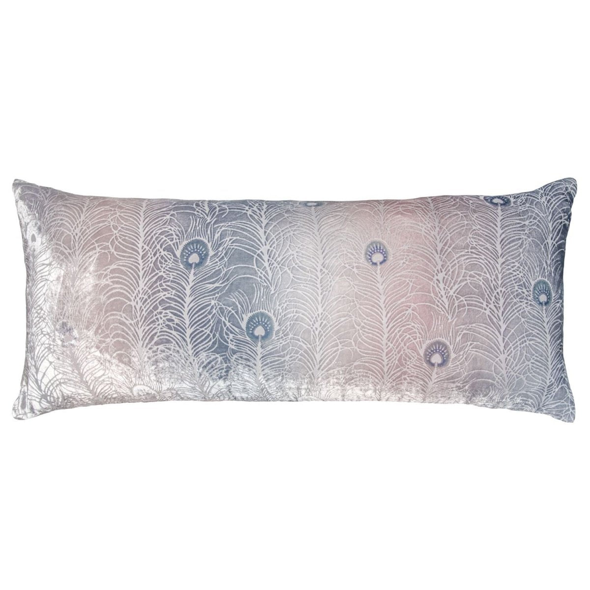 Prism collection - Moonstone Peacock Feather Decorative Pillow by Kevin O'Brien Studio - Fig Linens