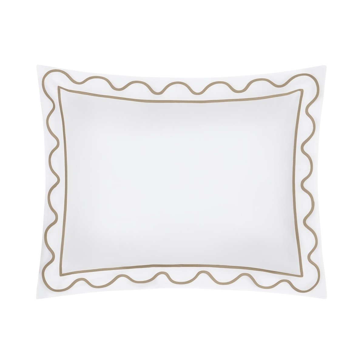 Home Treasures Amalfi Bedding - AMALFI Pillow SHAM - WHITE / CANDLELIGHT