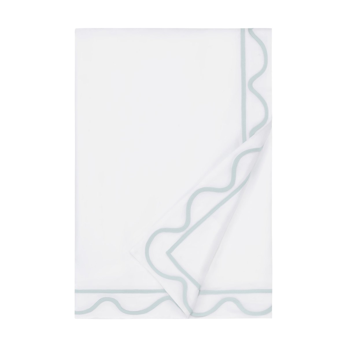 Home Treasures Amalfi Bedding - AMALFI DUVET COVER - WHITE / SION BLUE