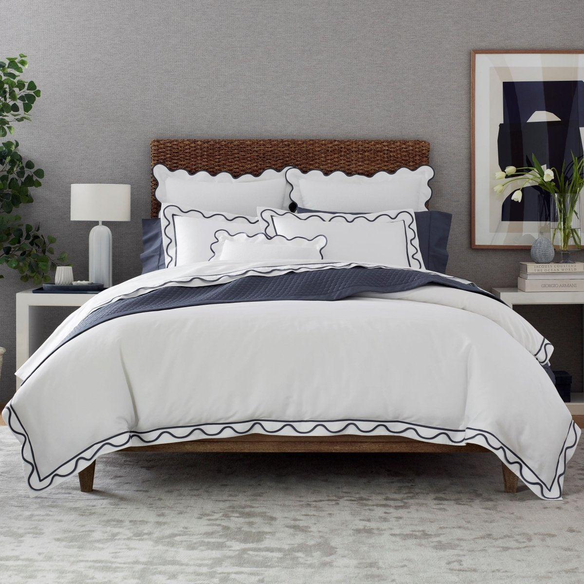 Amalfi Scalloped Bedding by Home Treasures | Duvet Covers and Sheets at Fig Linens and Home 2
