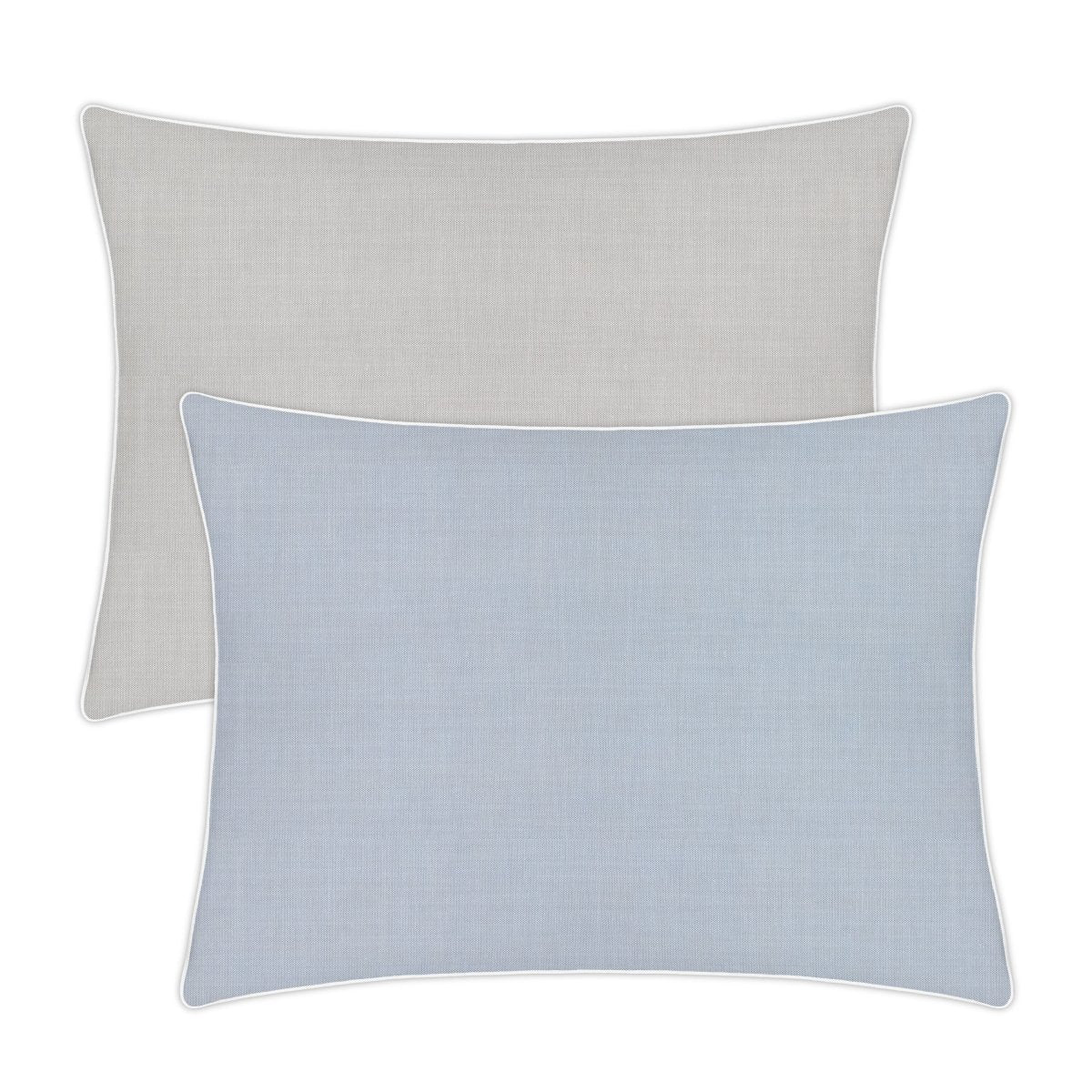 Pillow Shams in Two-Tone Marine and Ash | Home Treasures Asher Bedding at Fig Linens and Home