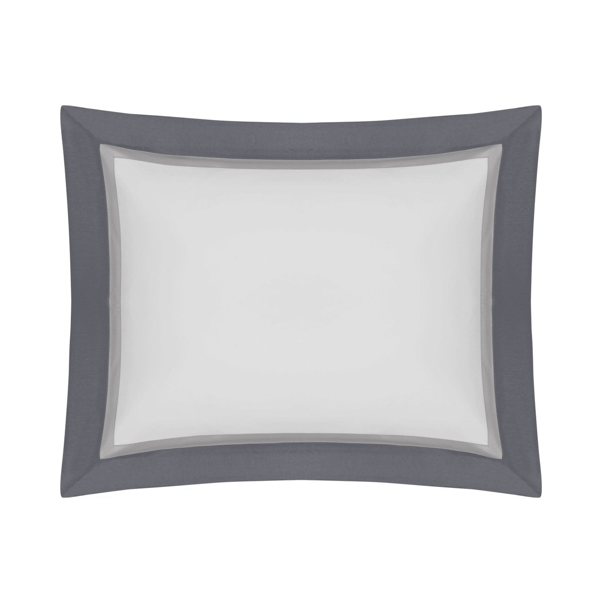 BORDERS BD SHAM - PEBBLE / CHROME / GRISAGLIA GRAY