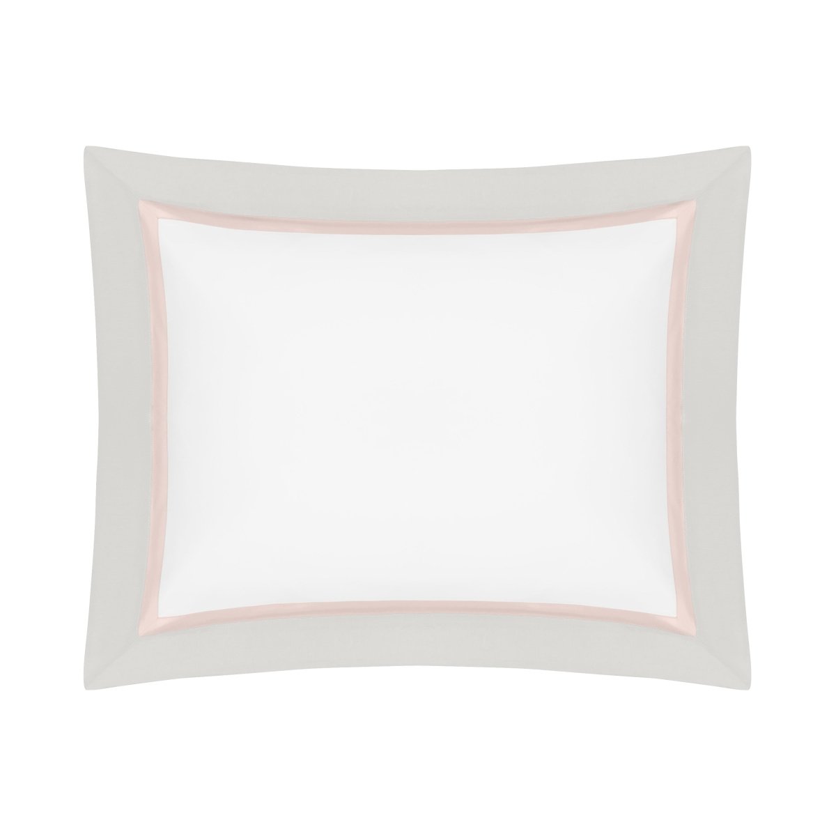 BORDERS BD SHAM - WHITE / LT PINK / PEBBLE