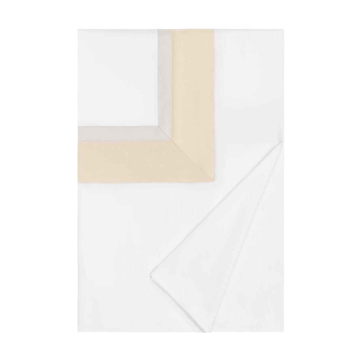 BORDERS TW / TW XL DUVET COVER - WHITE / OYSTER / SABLE