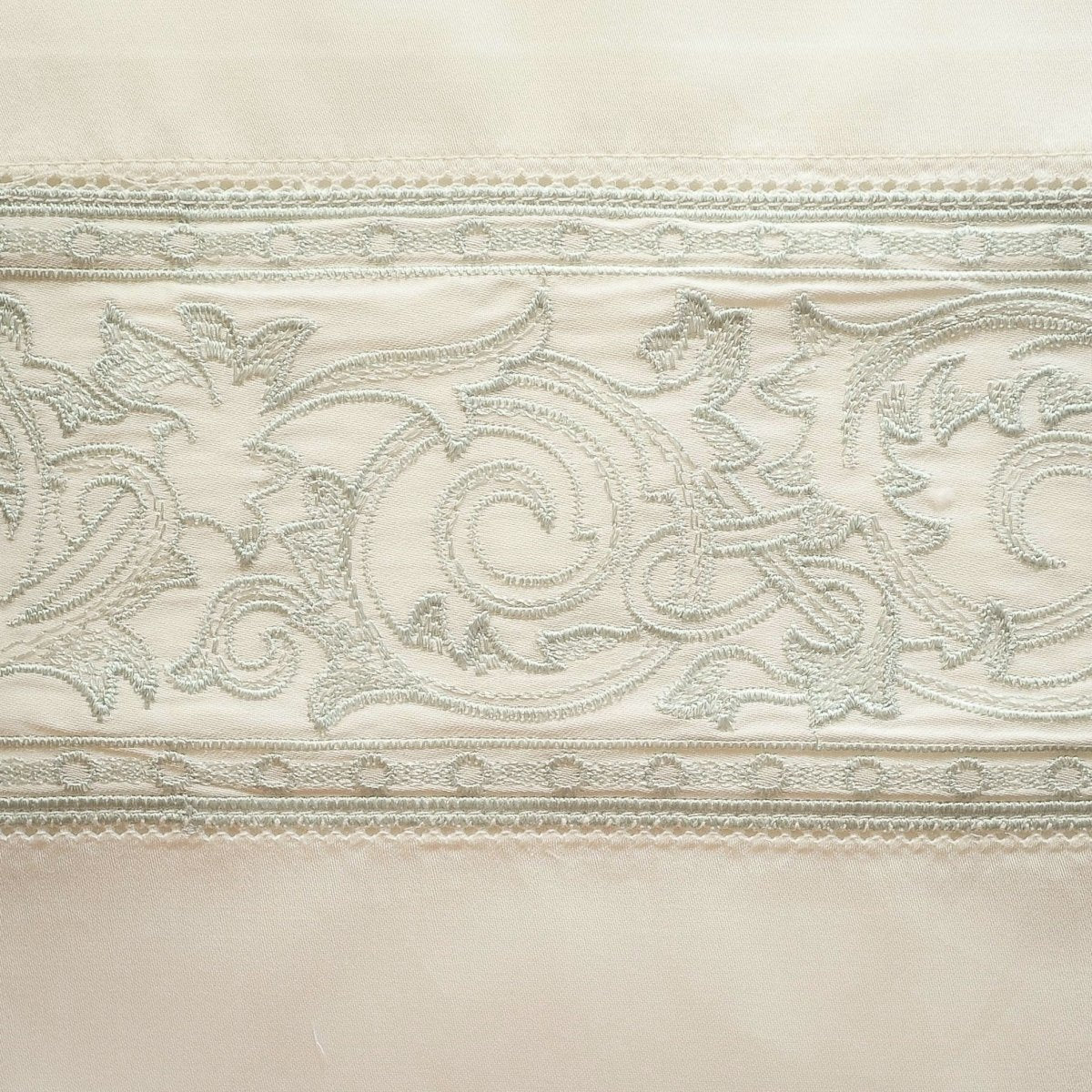 Ivory and Eucalipto Swatch - Paris Bedding by Home Treasures at Fig Linens and Home