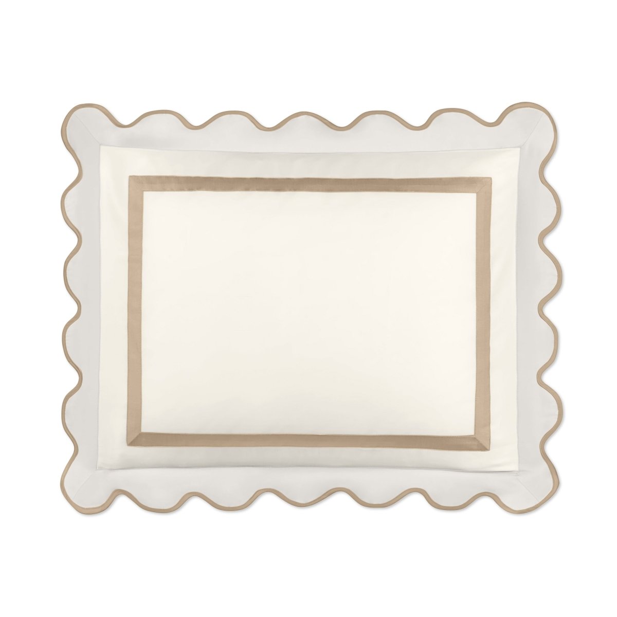 Home Treasures portofino sham ivory oyster candlelight lifestyle view | Fig Linens and Home