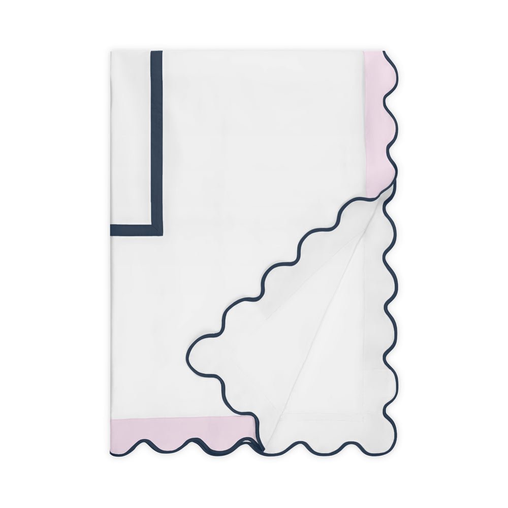 Home Treasures portofino duvet white incenso navy | Fig Linens and Home
