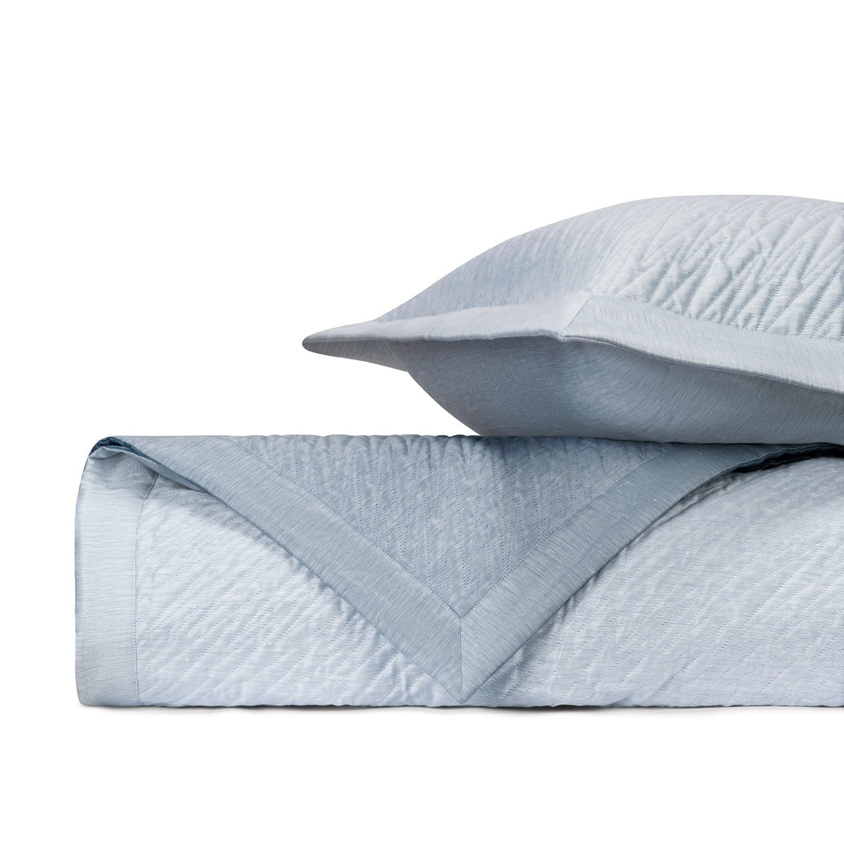 Home Treasures Blaze Quilted Coverlet in Coast at Fig Linens and Home