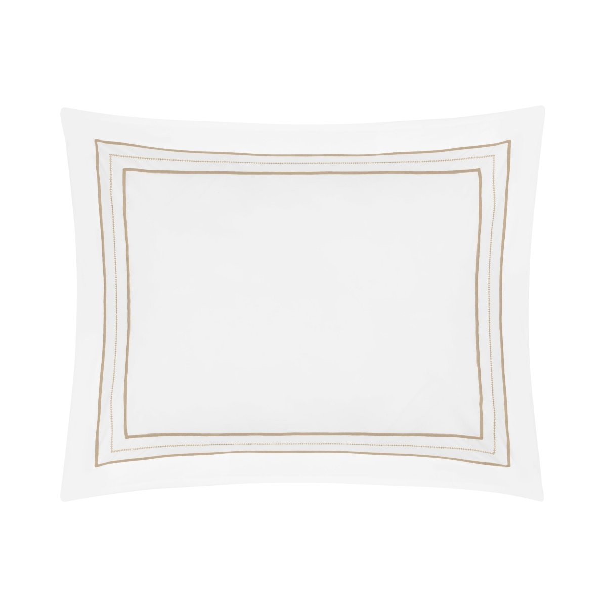 Triad Pillow Sham in White and Candlelight - Home Treasures at Fig Linens and Home