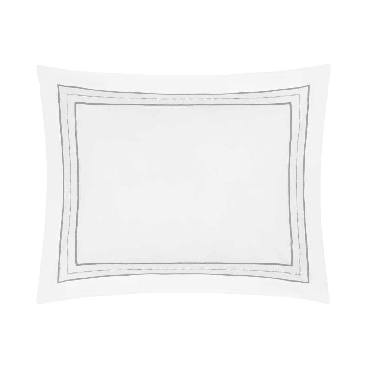 Triad Pillow Sham in White and Chrome - Home Treasures at Fig Linens and Home