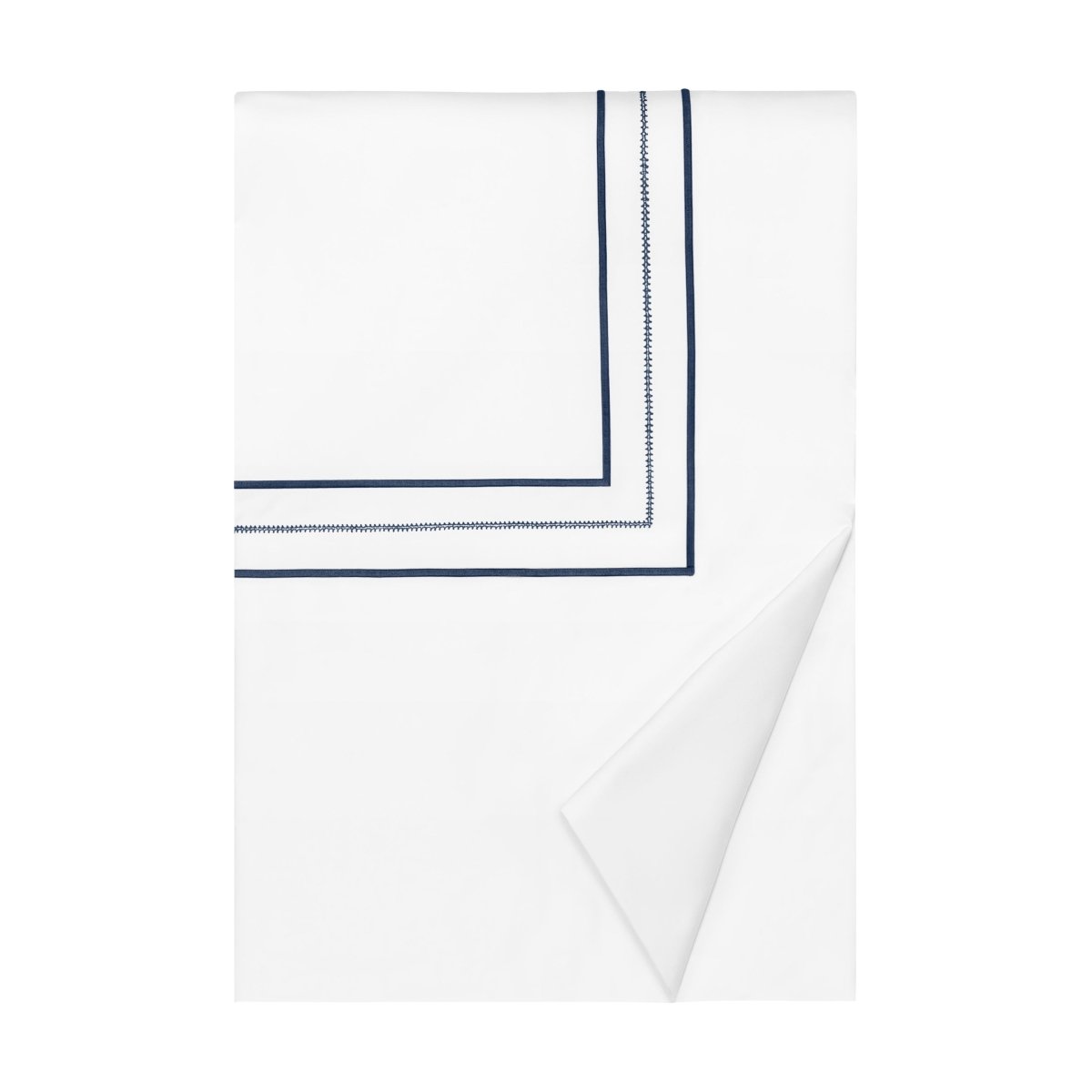 Triad Duvet Cover in White and Navy - Home Treasures at Fig Linens and Home