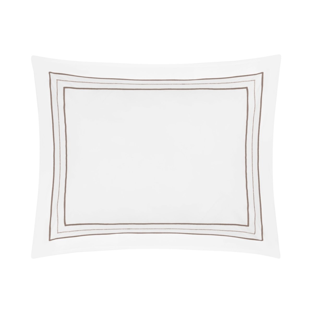 Triad Pillow Sham in White and Ricco - Home Treasures at Fig Linens and Home