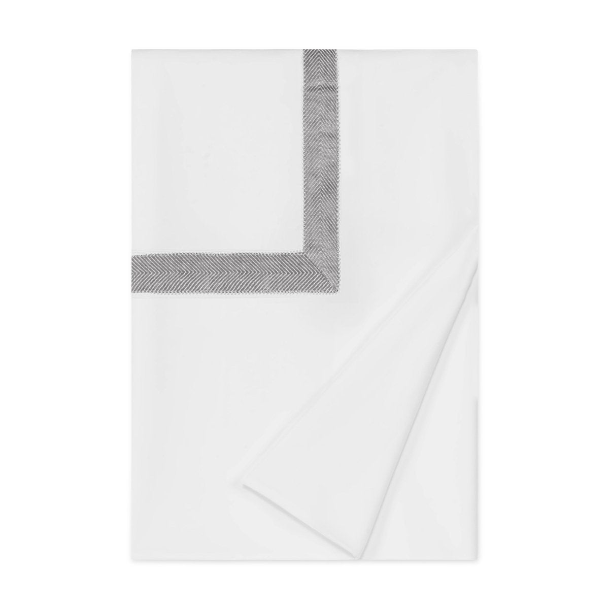 Duvet Cover - Yves Bedding by Home Treasures in Herringbone Cool Gray at Fig Linens and Home