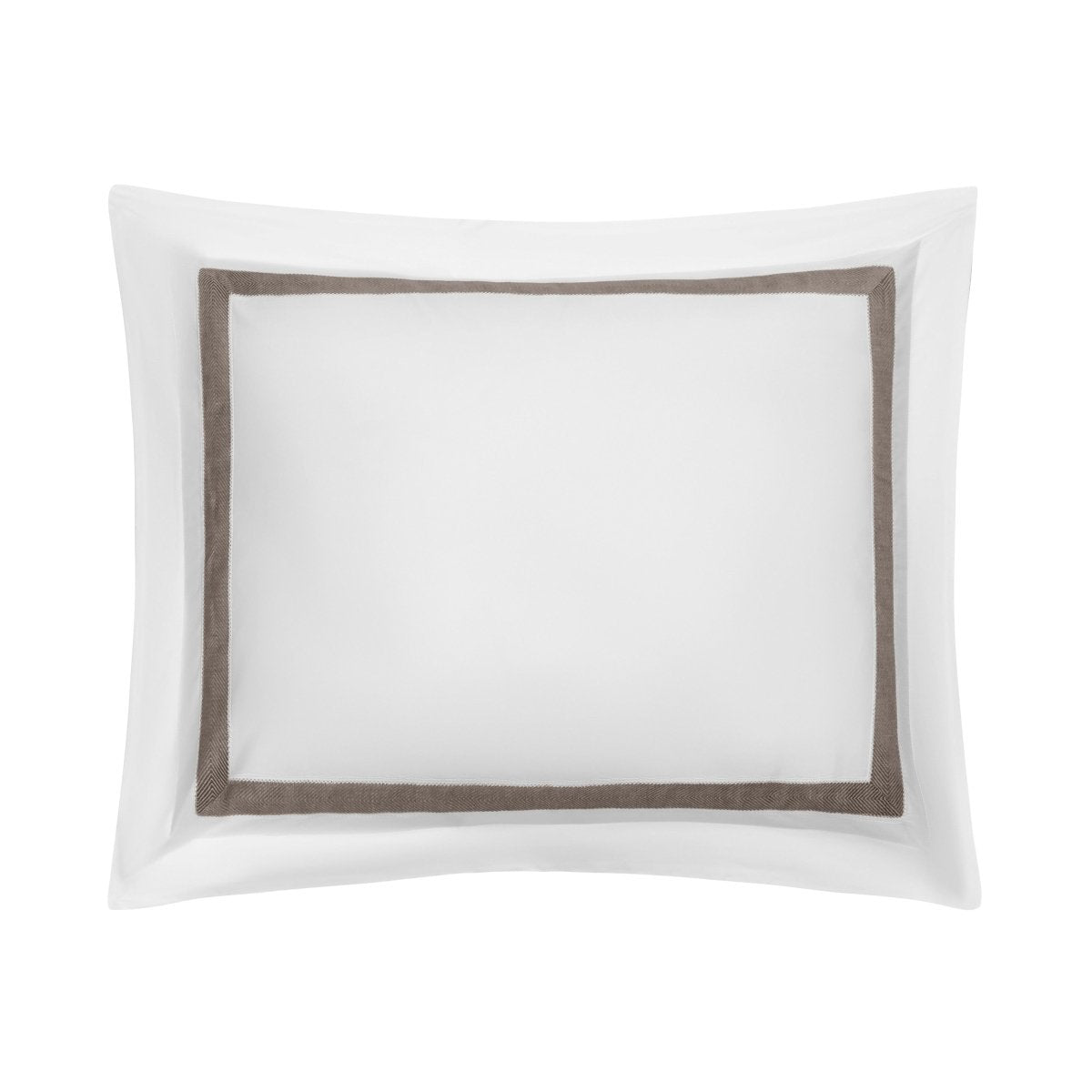 Pillow Sham - Yves Bedding by Home Treasures in Herringbone Taupe at Fig Linens and Home