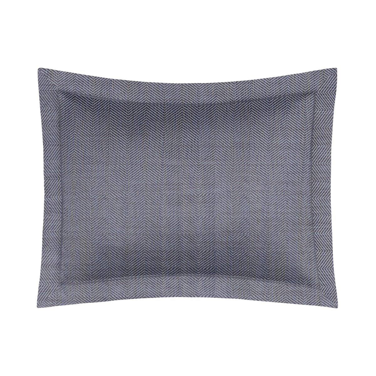 Pillow Sham - Home Treasures Zebra Bedding in Herringbone Gray Navy Blue