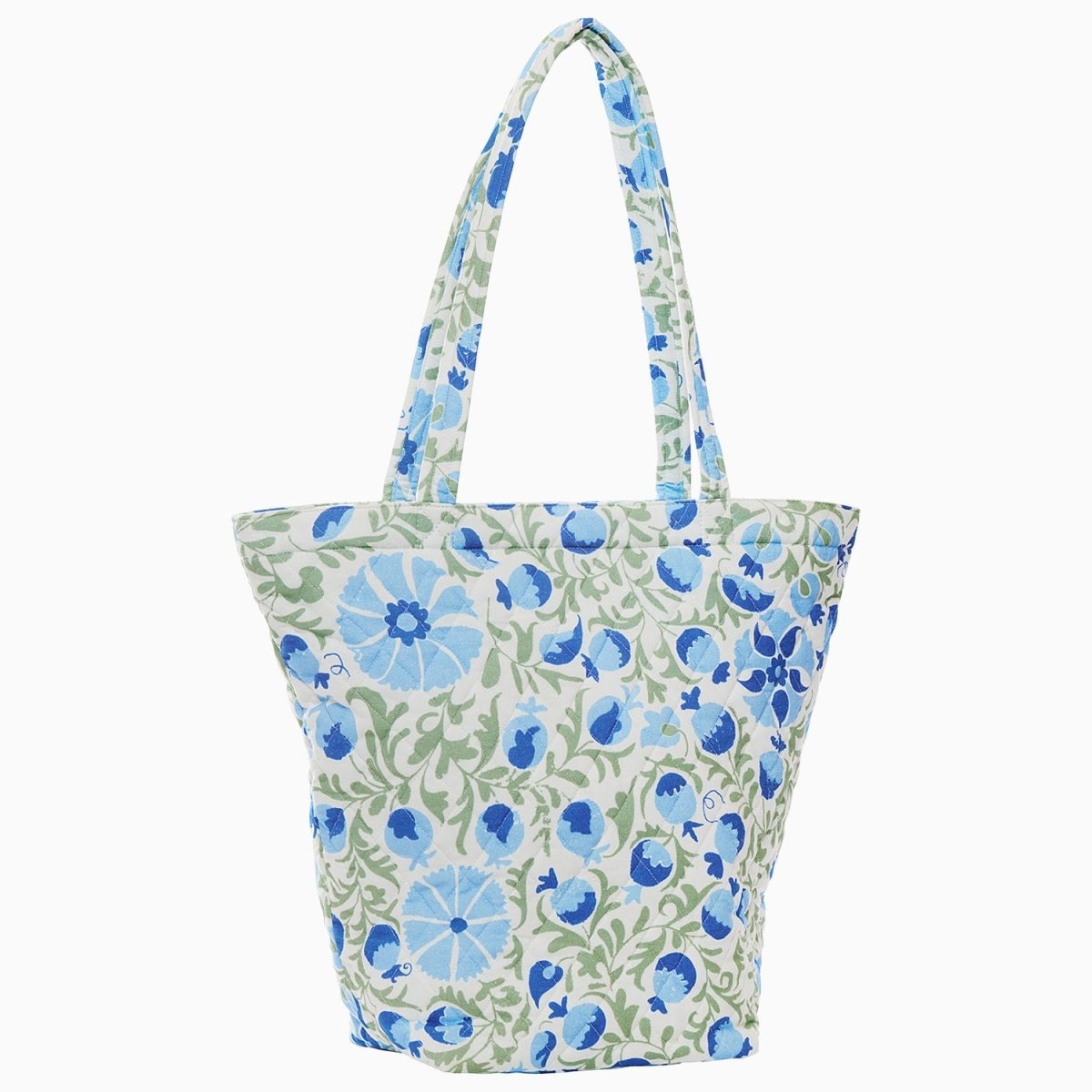 Aadav Sage Quilted Tote Bag by John Robshaw at Fig Linens and Home - 1