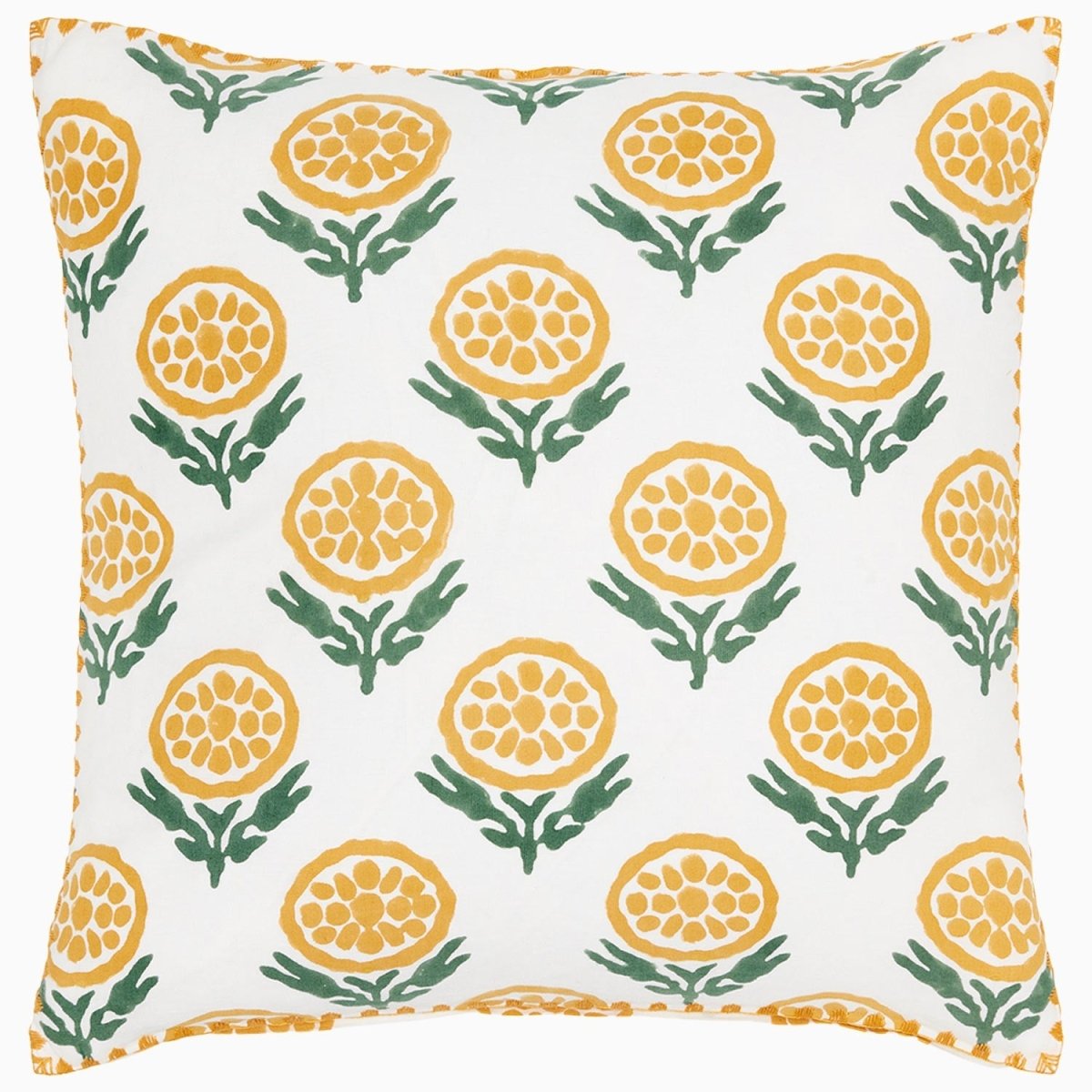 Anisha Marigold Pillow by John Robshaw at Fig Linens and Home - 1
