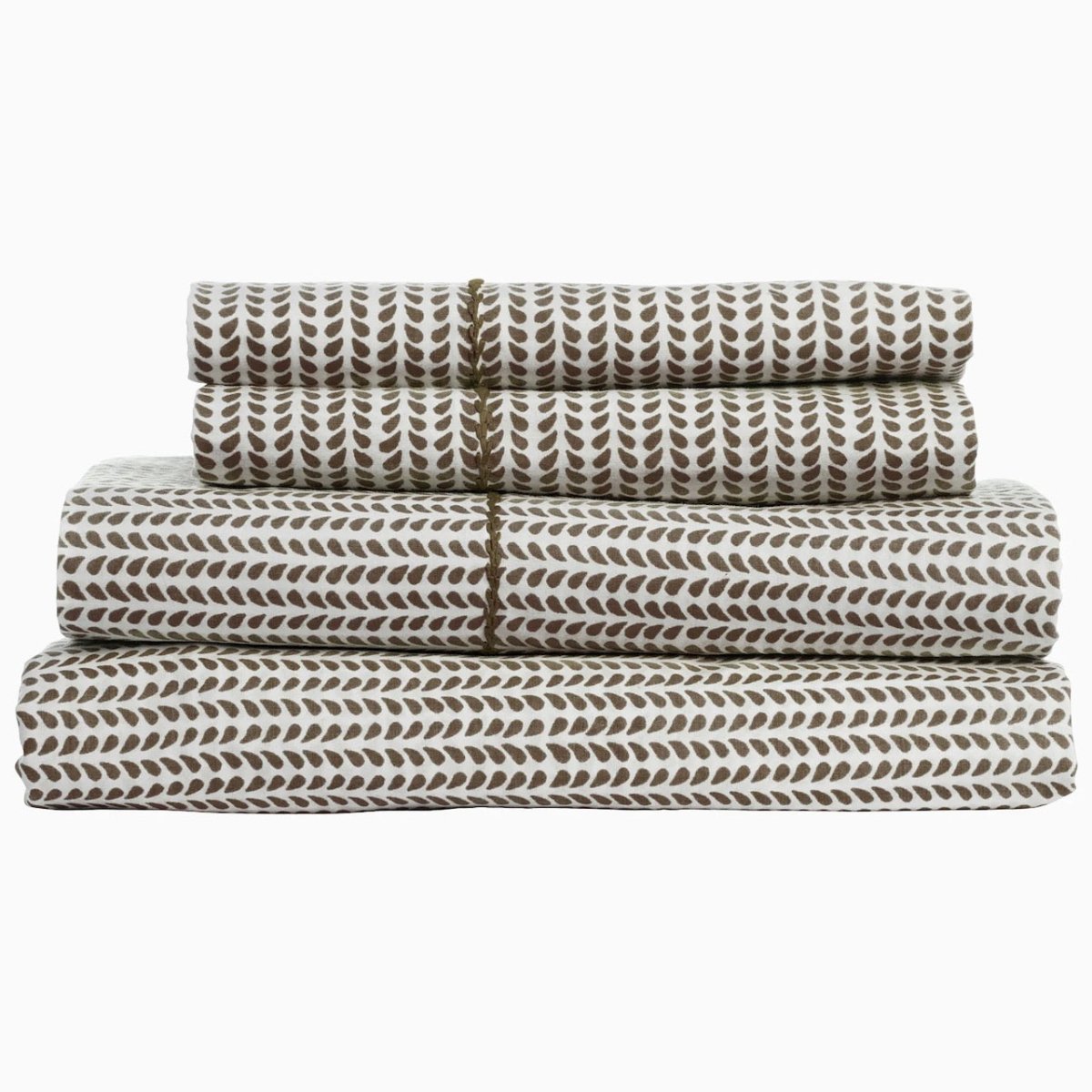 Set of Sheets - Cinde Coffee Organic Cotton Sheets by John Robshaw Textiles