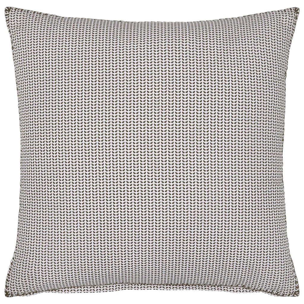 Euro Sham - John Robshaw Textiles Cinde Coffee Brown Organic Bedding at Fig Linens and Home