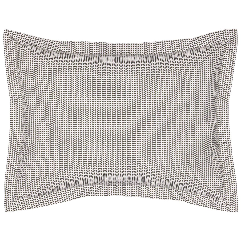 Pillow Sham - John Robshaw Textiles Cinde Coffee Brown Organic Bedding at Fig Linens and Home