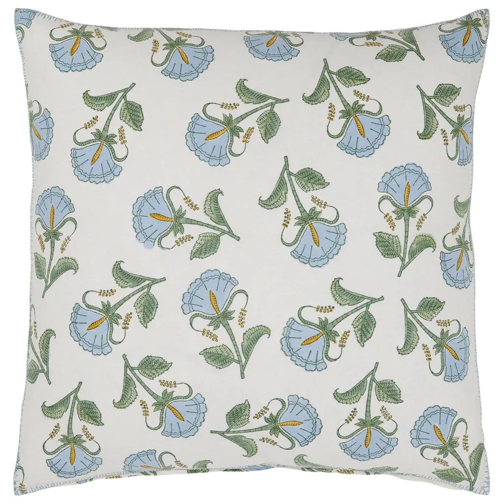 Farah Light Indigo Decorative Pillow by John Robshaw at Fig Linens and Home