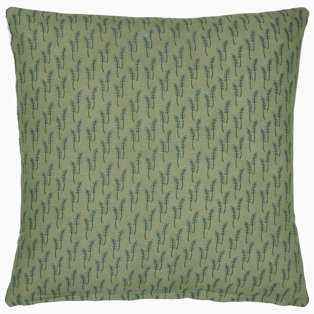 Euro Sham - Farah Light Indigo Quilts by John Robshaw at Fig Linens and Home - Back View