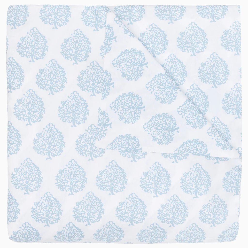 Duvet Cover - John Robshaw Mali Light Indigo Organic Bedding at Fig Linens and Home 1