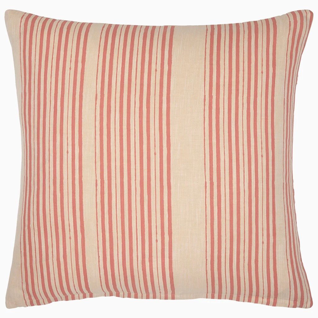 Euro Square Sham Reverse - John Robshaw Misha Azalea Cotton Chambray Quilted Bedding