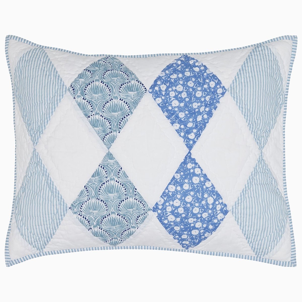 Namit Azure Sham by John Robshaw at Fig Linens and Home - 1