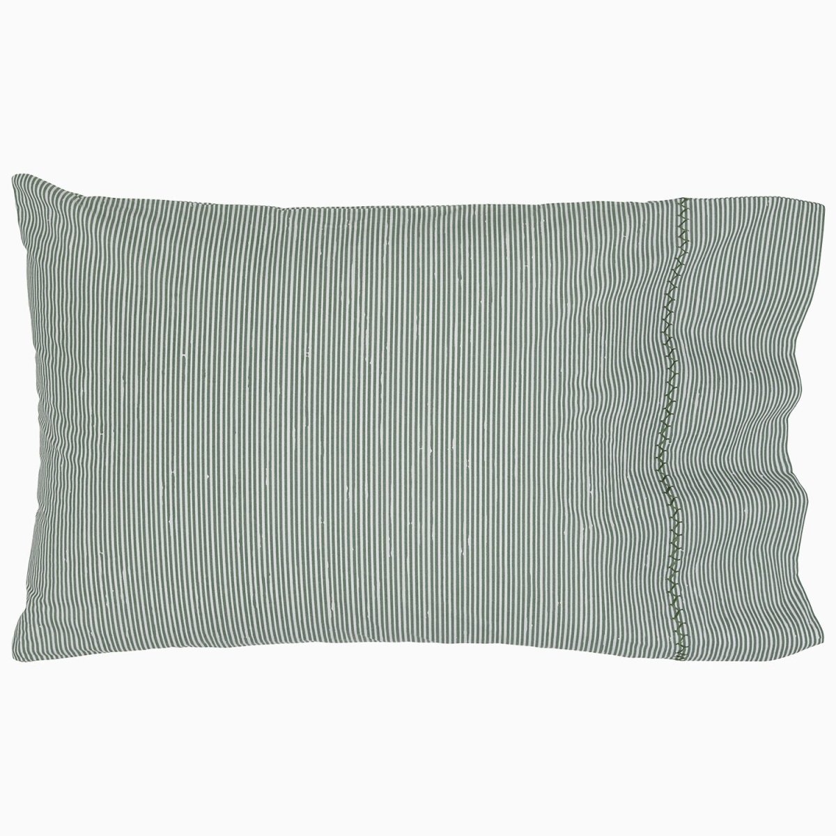 Nandi Dark Sage Organic Sheet Set by John Robshaw at Fig Linens and Home - 3