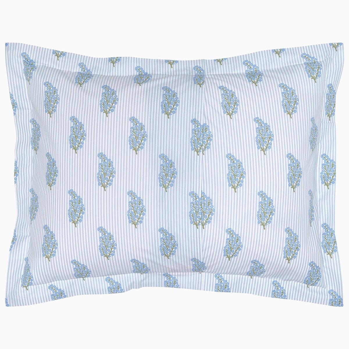 Nirvi Light Indigo Organic Sham by John Robshaw at Fig Linens and Home - 2