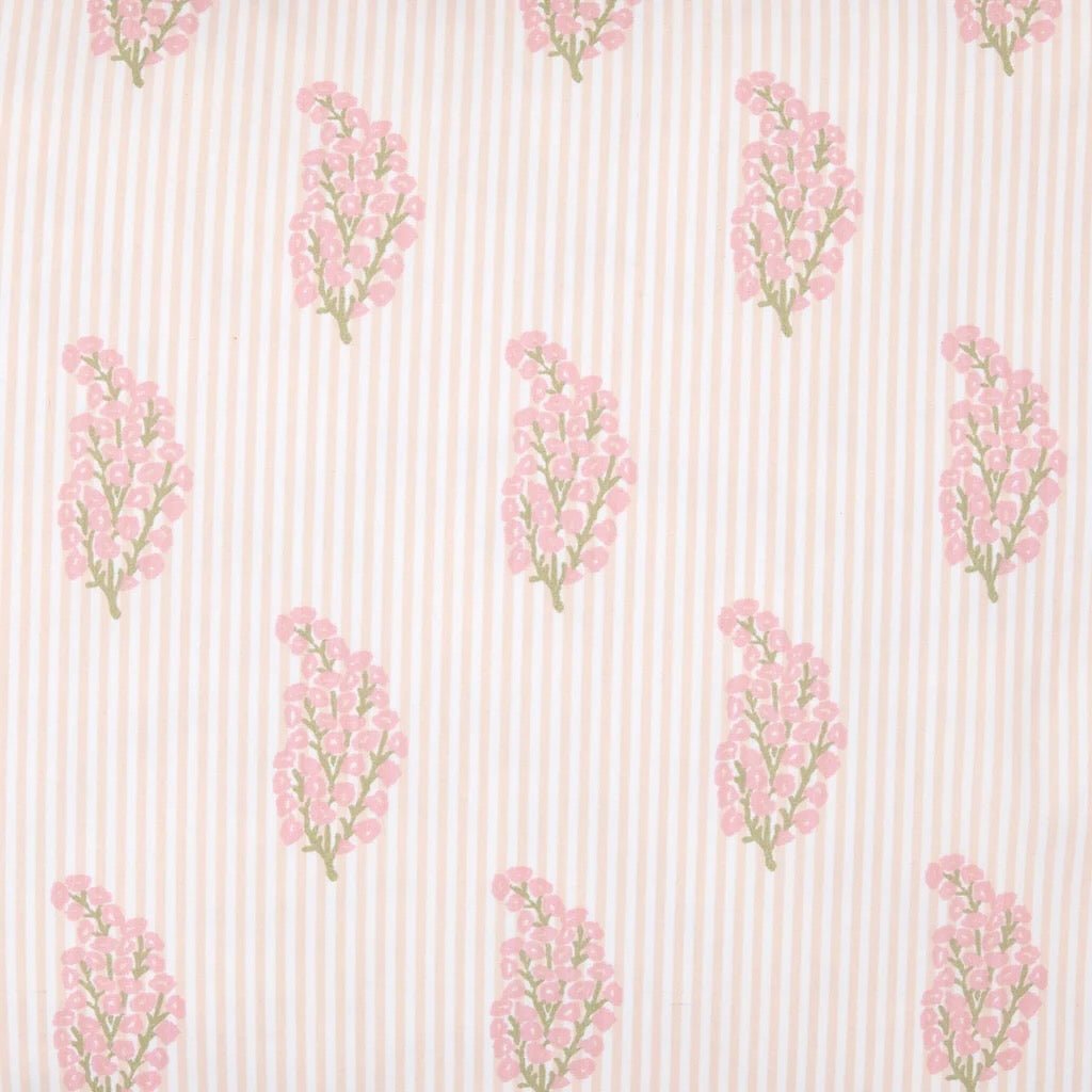 Fabric Swatch - Nirvi Lotus Pink Organic Cotton Sheets by John Robshaw at Fig Linens and Home